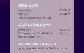 cennik bilet&oacute;w - turniej tańca