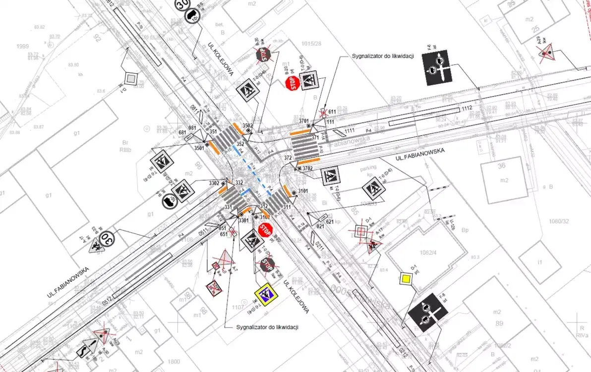 Zdjęcie do  Wprowadzenie nowej organizacji ruchu - skrzyżowanie ulic Fabianowska &ndash; Kolejowa w Plewiskach