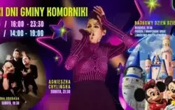 Plakat z Agnieszką Chylińską reklamujący Dni Gminy Komorniki 