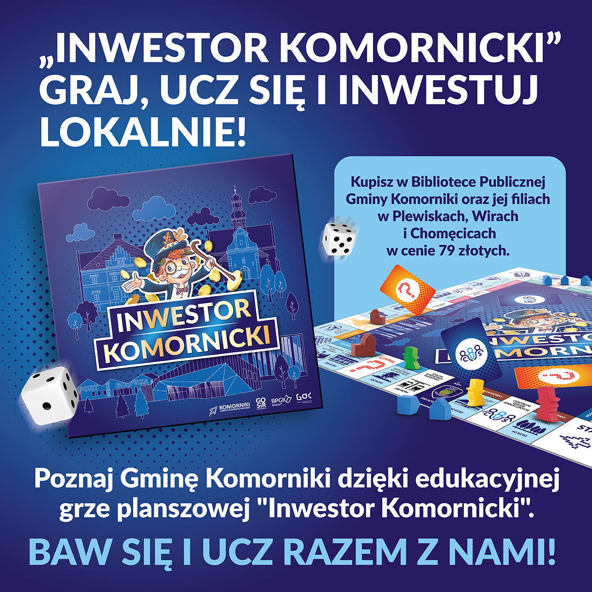 niebieskie tlo i&nbsp;napisy 