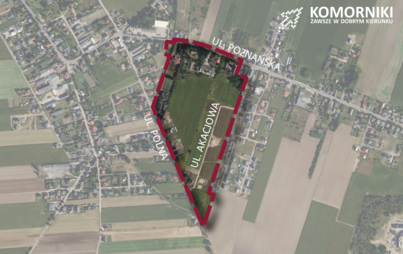 Zapraszamy na spotkanie otwarte dotyczące projektu miejscowego planu zagospodarowania przestrzennego części wsi Chomęcice-mapa terenu objętego konsultacjami