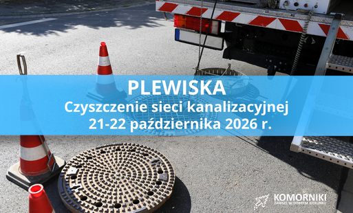 Zdjęcie do PLEWISKA- czyszczenie sieci kanalizacyjnej 21-22 października
