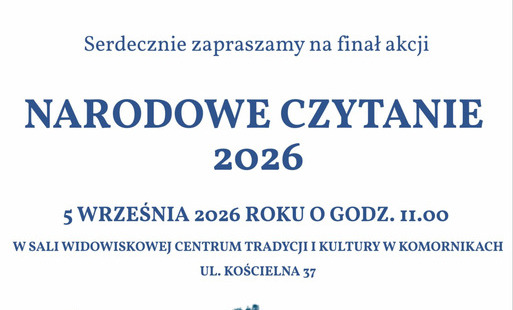 Zdjęcie do Narodowe czytanie 2026